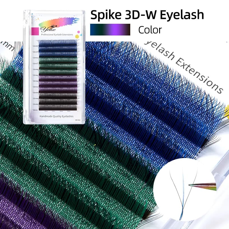 Juodai violetinės „Spike“ 3D-W pūkuotos tūrinės blakstienos